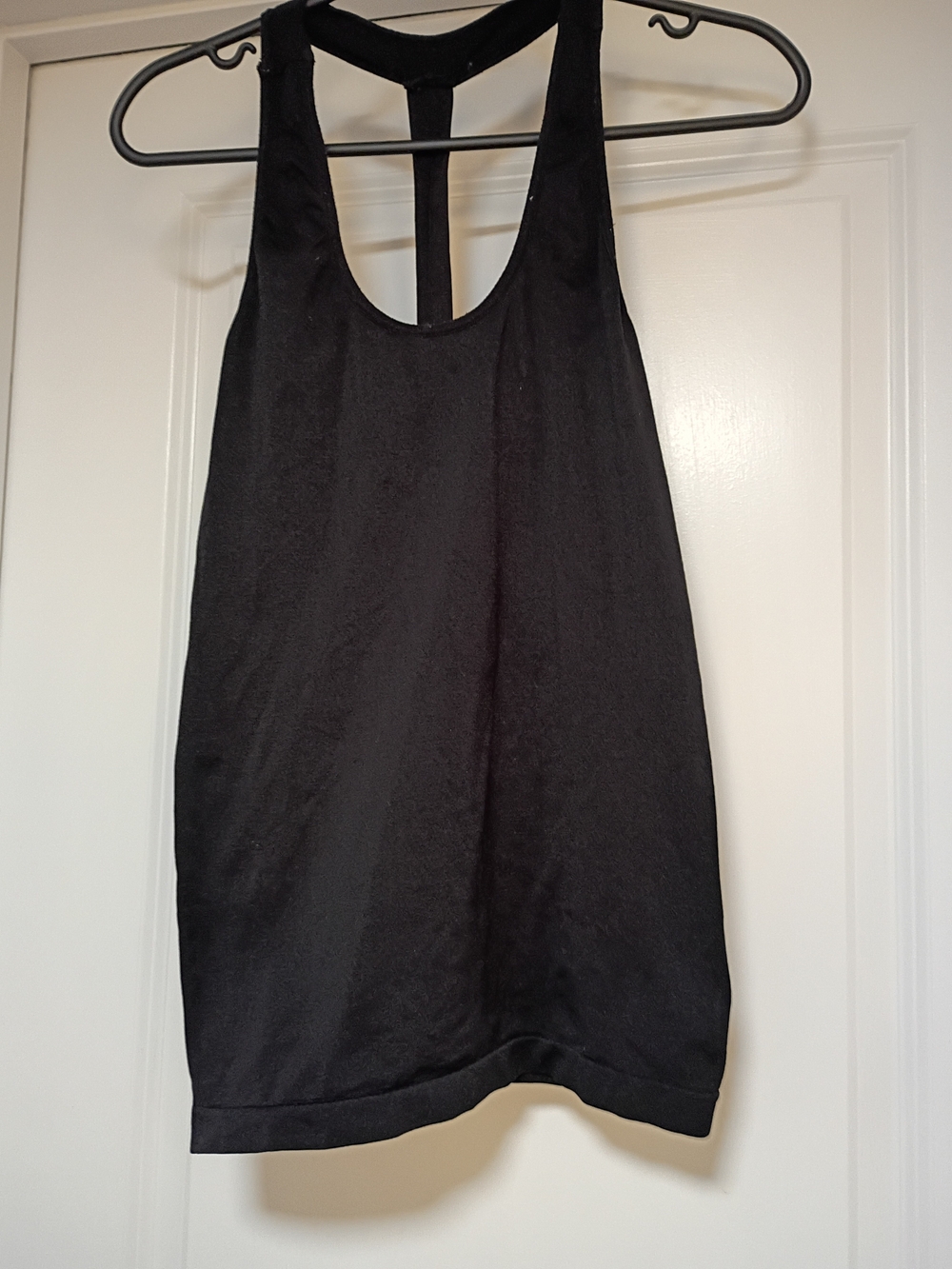 Black Racerback Tank Top - Classic Minimalist Style Size S